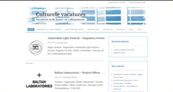 Desktop Screenshot of culturele-vacatures.nl